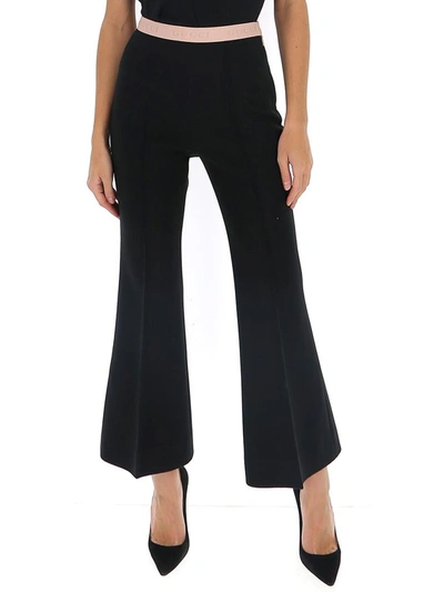 Gucci Flared Cropped Trousers In Black