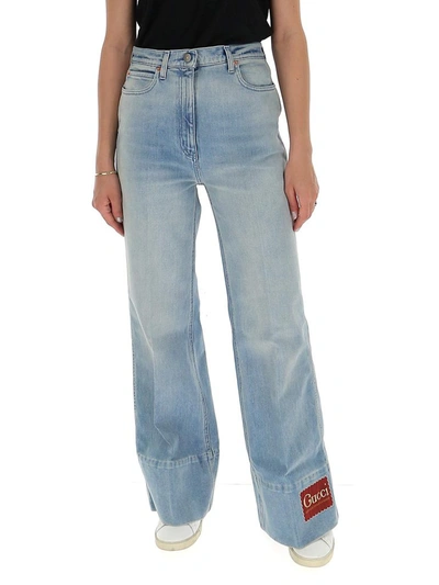 Gucci Mid-rise Flared Jeans In Blue