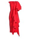 Solace London Women's Alora Cascading Ruffle Dress In Red