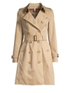 Burberry Heritage Chelsea Mid-length Logo Trench Coat In Beige