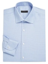 SAKS FIFTH AVENUE COLLECTION TEXTURED HOODSTOOTH DRESS SHIRT,400010102155