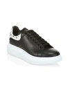 ALEXANDER MCQUEEN OVERSIZED STUDDED LEATHER PLATFORM SNEAKERS,400010155733