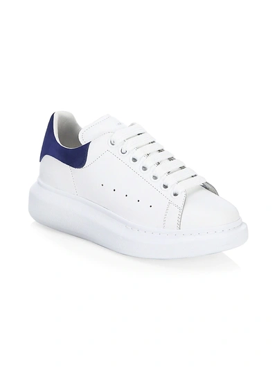 Alexander Mcqueen Suede Oversized Sneakers In Blu