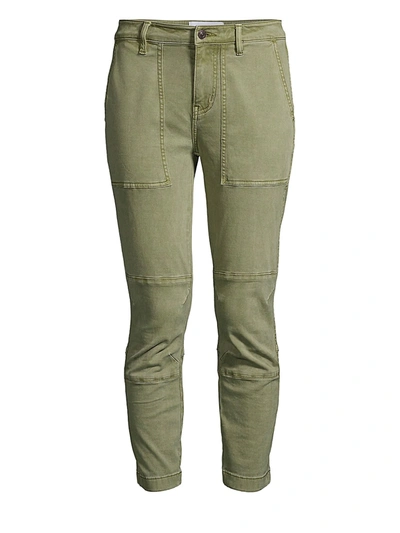 Current Elliott Women's The Weslan Lace-up Detail Crop Pants In Army Green