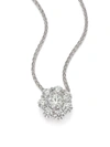 HEARTS ON FIRE BELOVED DIAMOND & 18K WHITE GOLD FLORAL PENDANT NECKLACE,0400088647708
