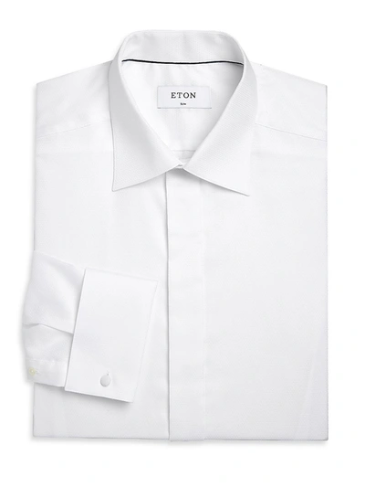 ETON MEN'S SLIM-FIT DIAMOND WEAVE FORMAL DRESS SHIRT,400088811846