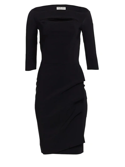 Chiara Boni La Petite Robe Kate Boatneck Dress In Black