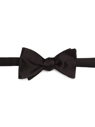 Ralph Lauren Solid Silk Bow Tie In Black