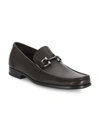 Ferragamo Men's Grandioso Double Gancini Bit Leather Slip On Loafers - Narrow In Black