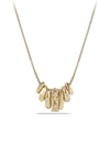 DAVID YURMAN WOMEN'S STAX RONDELLE PENDANT NECKLACE WITH DIAMONDS IN 18K YELLOW GOLD,0400089988022