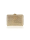 Judith Leiber Slide Lock Customizable Monogram Bag In Silver Prosecco