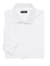 Corneliani Men's Cotton Classic-fit Long-sleeve Dress Shirt In White