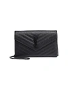 Saint Laurent Women's Medium Monogram Matelassé Leather Wallet-on-chain In Black