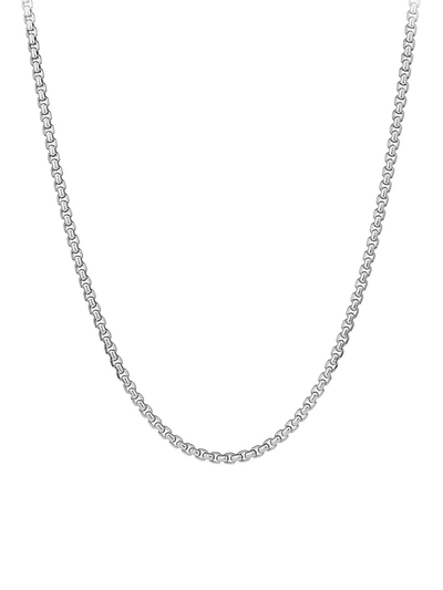 David Yurman Sterling Silver Medium Box Chain Necklace In Ss