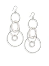 IPPOLITA CLASSICO JUMBO STERLING SILVER HAMMERED JET SET EARRINGS,400093761156