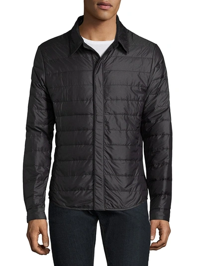 Canada Goose Jackson Slim-fit Quilted Nylon Down Shirt Jacket In Black