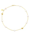 GURHAN WOMEN'S LENTIL 11MM WHITE COIN PEARL & 18-24K YELLOW GOLD NECKLACE,0400093951288