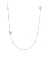 DAVID YURMAN WOMEN'S SOLARI LONG STATION NECKLACE WITH PEARLS IN 18K YELLOW GOLD,400094307573