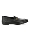 Gucci Men's Leather Horsebit Loafers In Black