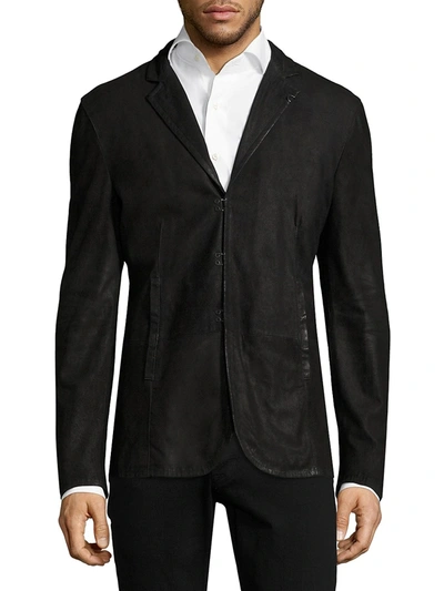 Suede Work Jacket - Black – H.ESNTLS