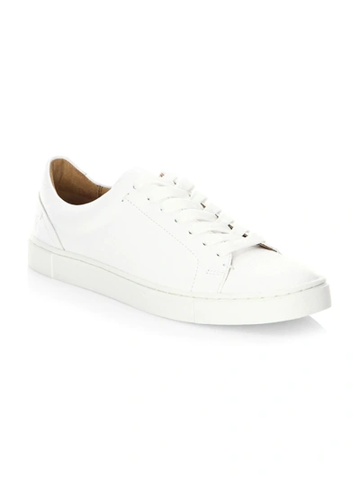 Frye Ivy Leather Trainers In White