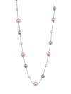 MAJORICA COLORFUL PEARL & STERLING SILVER NECKLACE,400095589945