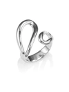 IPPOLITA CLASSICO STERLING SILVER SMOOTH CHERISH BYPASS RING,400095657677