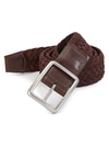 SAKS FIFTH AVENUE MEN'S COLLECTION BRAIDED REVERSIBLE BUCKLE SUEDE BELT,0400095719823