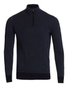 Loro Piana Men's Roadster Cashmere Half Zip Sweater In Navy