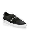 GIVENCHY URBAN LOGO ELASTIC LEATHER SNEAKERS,400096065468