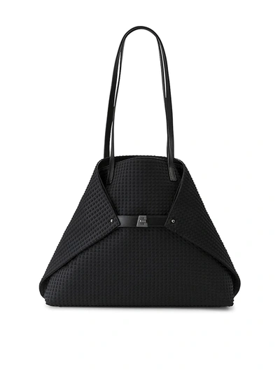 Akris Medium Ai Neoprene Tote In Black