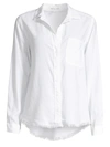 BELLA DAHL FRAYED HEM BUTTON-DOWN SHIRT,400096863269