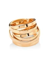 REPOSSI WOMEN'S BERBERE TECH HIGH 18K ROSE GOLD RING,0400096950224