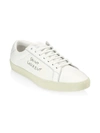 Saint Laurent Court Classic Leather Sneakers In Optic White