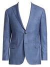 SAKS FIFTH AVENUE MEN'S COLLECTION DISTRICT CHECK WOOL SPORTCOAT,0400097612801