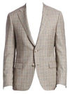 SAKS FIFTH AVENUE MEN'S COLLECTION BY SAMUELSOHN PRINCE OF WALES PLAID WOOL SPORTCOAT,0400097683580