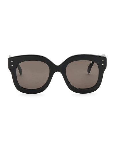 Alaïa 50mm Round Sunglasses In Black