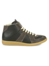 MAISON MARGIELA REPLICA LEATHER HIGH-TOP SNEAKERS,400098811676