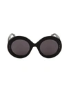 Alaïa Le Round Clou 50mm Oversized Round Sunglasses In Black