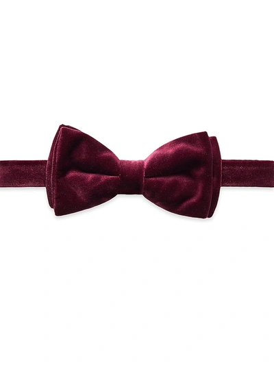 Eton Velvet Pre-tied Bow Tie In Red