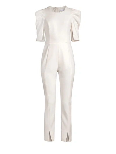 Black Halo Russo Puff-sleeve Jumpsuit - 100% Exclusive In Porcelain