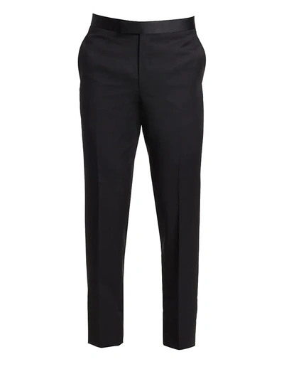 Saks Fifth Avenue Collection Wool Tuxedo Trousers In Black