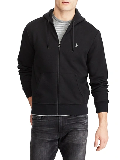 Polo Ralph Lauren Cotton Blend Sweatshirt With Embroidered Logo On The Front In Black