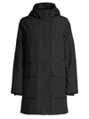 Canada Goose Canmore Hooded Feather And Shell-down Parka In Black