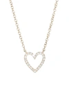 EF COLLECTION WOMEN'S 14K ROSE GOLD & DIAMOND HEART NECKLACE,0400099429797