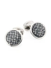 SAKS FIFTH AVENUE COLLECTION CHECK CUFF LINKS,400099560387