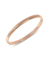 Kate Spade Stop And Smell The Roses Engraved Gold-plated Bangle Bracelet In Rose Gold