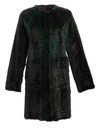 THE FUR SALON JULIA & STELLA FOR THE FUR SALON REVERSIBLE CORDUROY & QUILTED MINK FUR COAT,400099672530