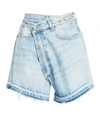 R13 WOMEN'S CROSSOVER SHORTS,400099770339