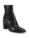 ALEXANDER WANG ANNA RHODIUM & LEATHER ANKLE BOOTS,0400099822877